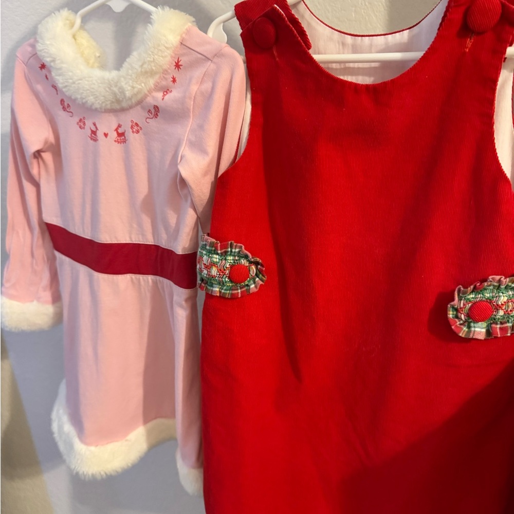 Sally Girls Red Corduroy Must Christmas Holiday Outfits for 2 year old girls